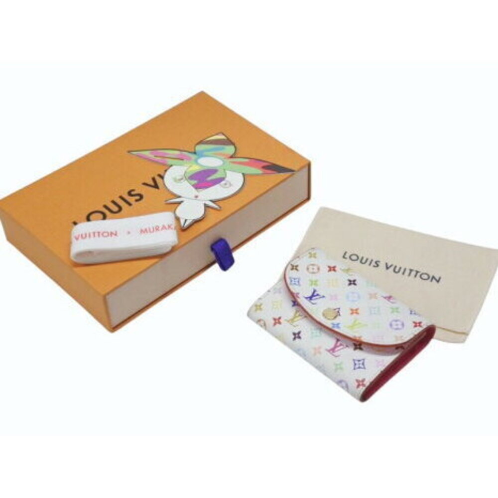 Louis Vuitton Takashi Murakami Coin Wallet case Porte Rosalie multicolor
